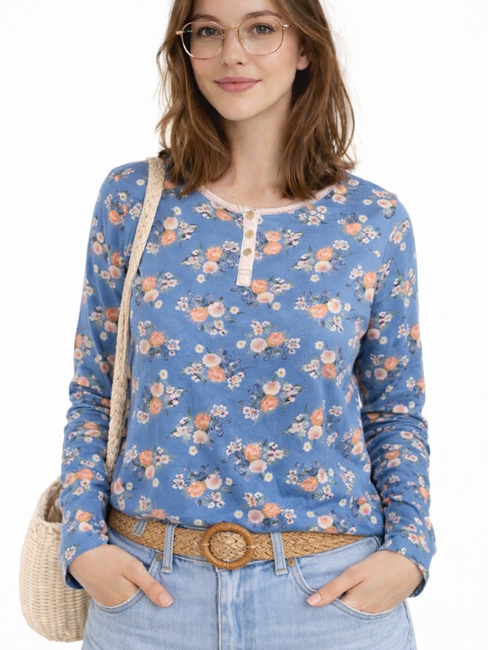 Matilda Jane Women’s Long Sleeve Floral Tunic Top Shirt Casual Boho Chic XL